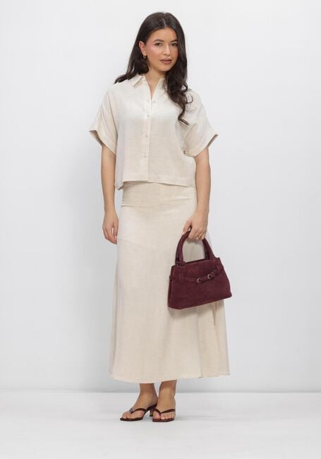 Beige SELECTED WOMEN Maxirock SLFVIVA HW ANKLE LINEN BLEND SKIRT - large