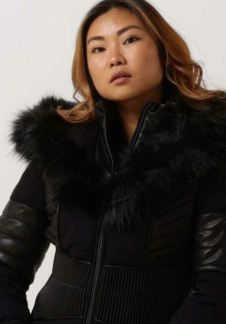 Schwarze GUESS Wattierte Jack NEW OXANA JACKET - large