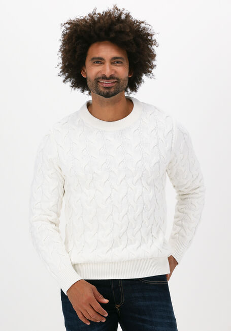 Nicht-gerade weiss SELECTED HOMME Pullover SLHRABI LS KNIT CABLE CREW NEC - large
