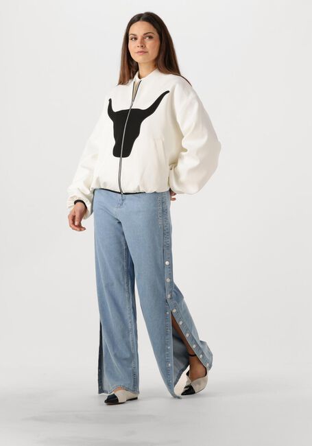 Hellblau ALIX THE LABEL Straight leg jeans LADIES WOVEN CHAMBRAY DENIM PANTS - large