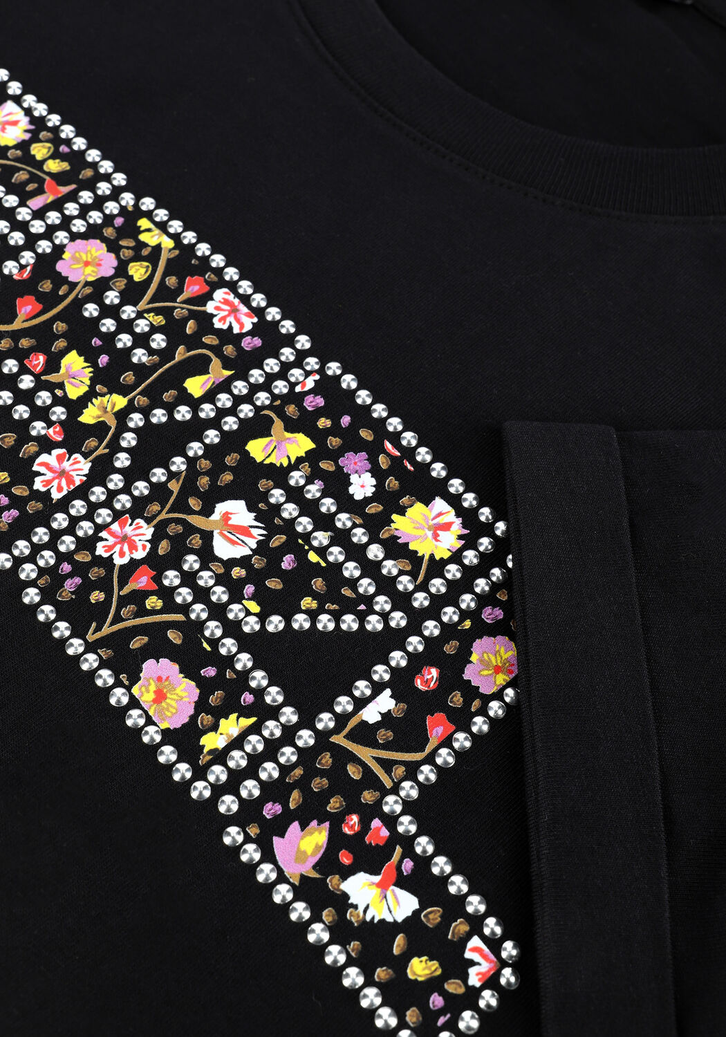 Schwarze COLOURFUL REBEL T-shirt REBEL STUDS BOXY TEE - large