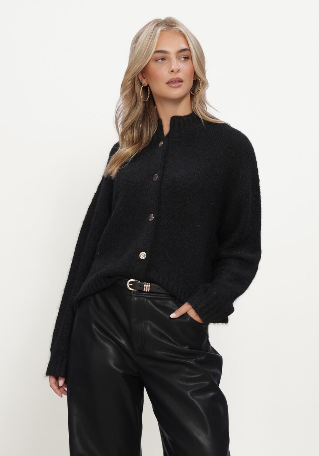 Schwarze NOTRE-V Pullover NV-ILSE - large