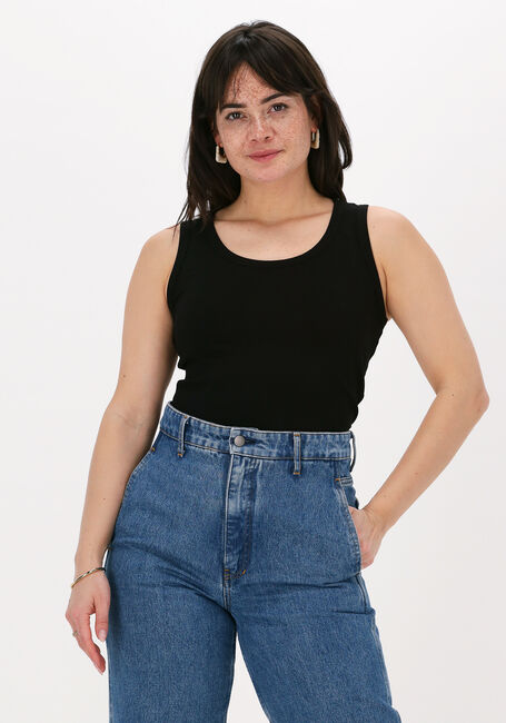 Schwarze VANILIA Top RIB FITTED TANK TOP - large