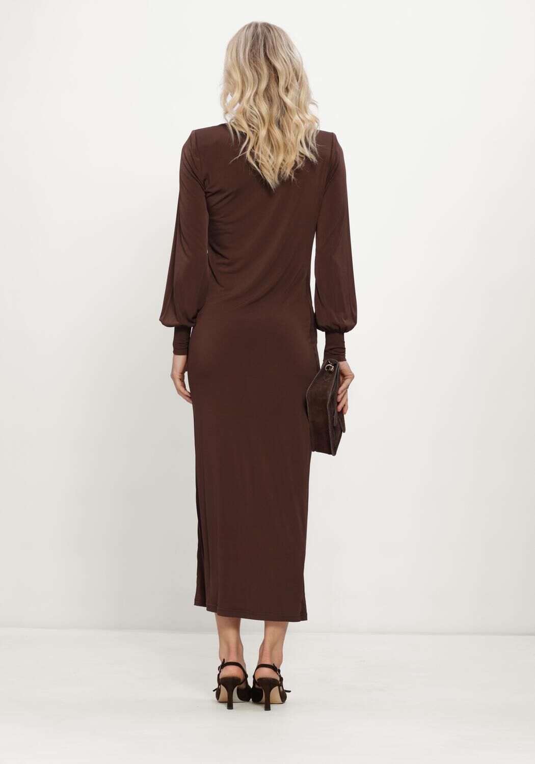 Braune NOTRE-V Maxikleid NV-ISELLA - large