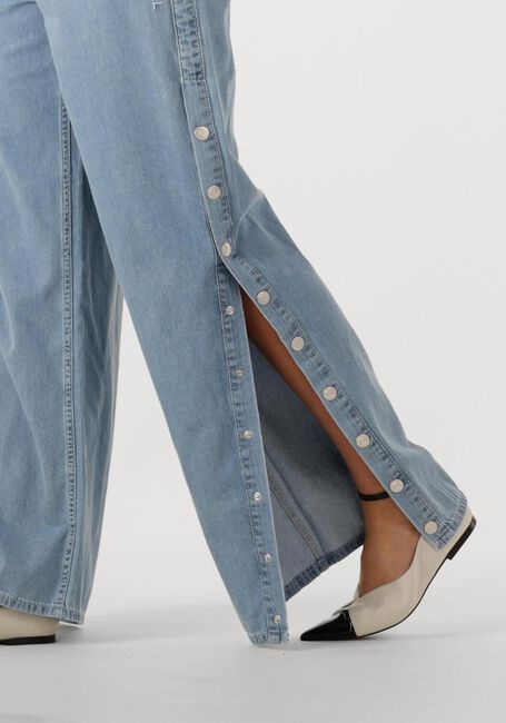 Hellblau ALIX THE LABEL Straight leg jeans LADIES WOVEN CHAMBRAY DENIM PANTS - large