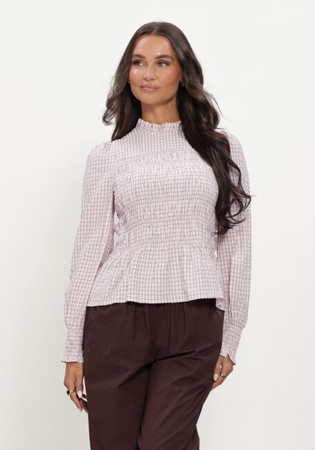 Hell-Pink NEO NOIR Blusen POSSA MINI CHECK BLOUSE - large