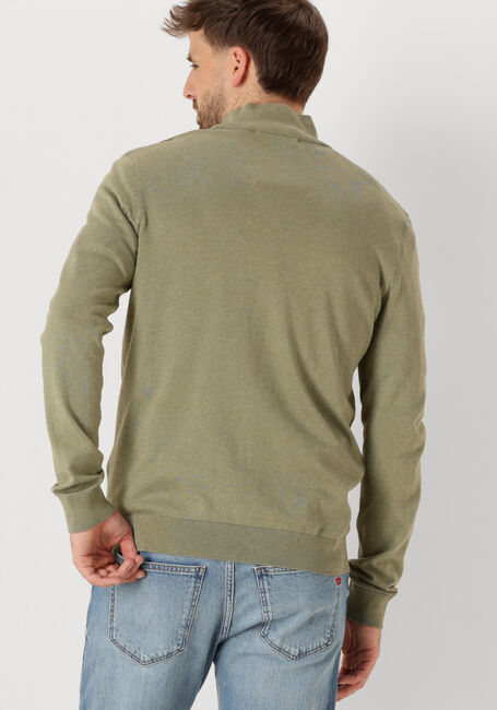 Khaki SELECTED MEN Pullover SLHBERG HALF ZIP CARDIGAN NOOS - large