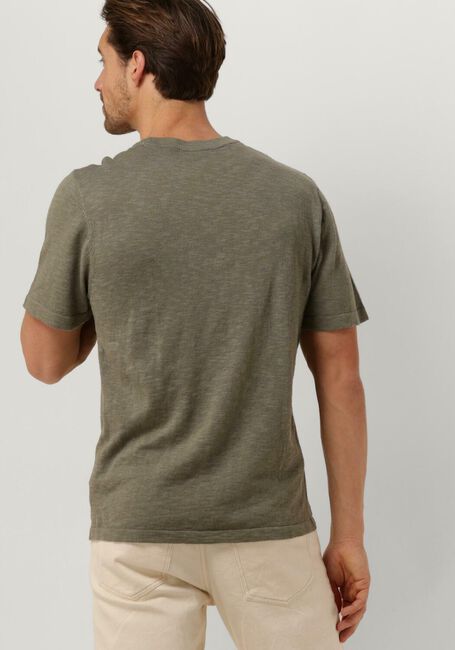 Grüne SELECTED HOMME T-shirt SLHBERG LINEN SS KNIT TEE NOOS - large
