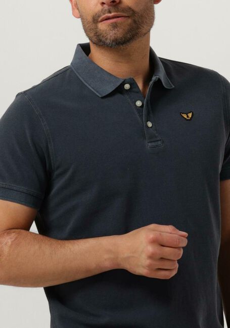 Blaue PME LEGEND Polo-Shirt SHORT SLEEVE POLO PIQUE GARMENT DYE - large