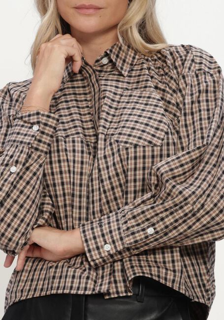 Sand HAUTE L'AMITI&Eacute; Blazers SOPHIE DESSERT CHECK SHIRT - large