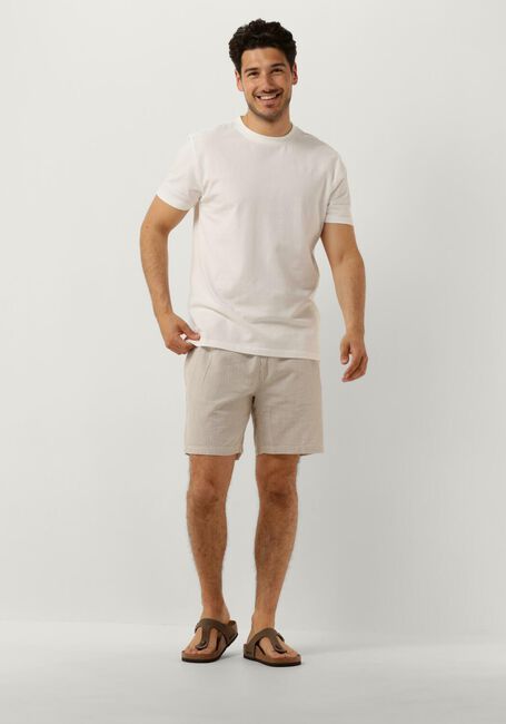 Taupe PURE PATH Kurze Hose SEERSUCKER SHORT WITH CORDS AND FRONT POCKETS - large