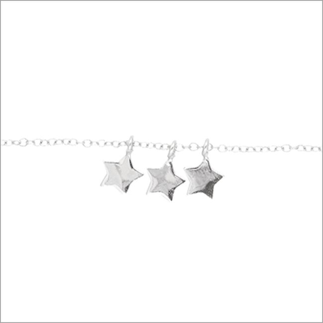 Silberne ALLTHELUCKINTHEWORLD Armband FORTUNE BRACELET THREE STARS - large