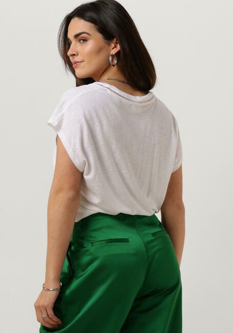 Weiße SCOTCH & SODA Top V-NECK LADDER DETAIL LOOSE FIT T-SHIRT - large