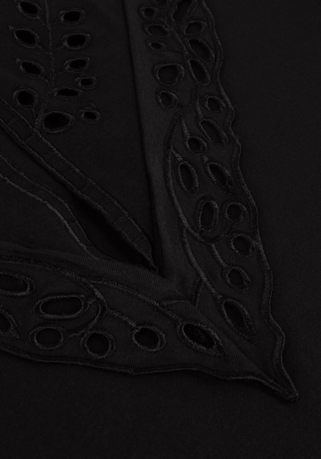 Schwarze SUMMUM Top JERSEY TOP 3/4 SLEEVE JERSEY AND EMBROIDERY MIC - large