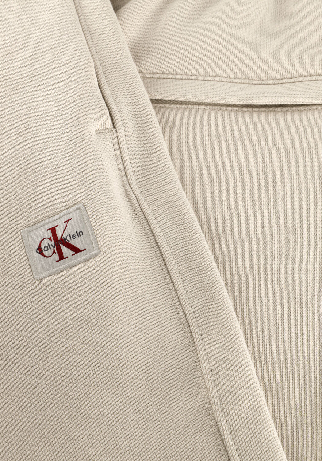 Sand CALVIN KLEIN Kurze Hose EU 350TERRY BADGE SHORT - large