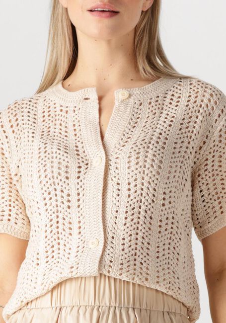 Sand NEO NOIR Top ELLEN CROCHET KNIT CARDIGAN - large