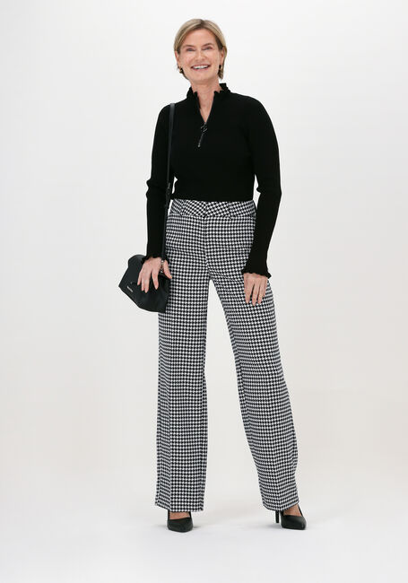 Schwarze CO'COUTURE Pullover BADU FRILL ZIPP KNIT - large