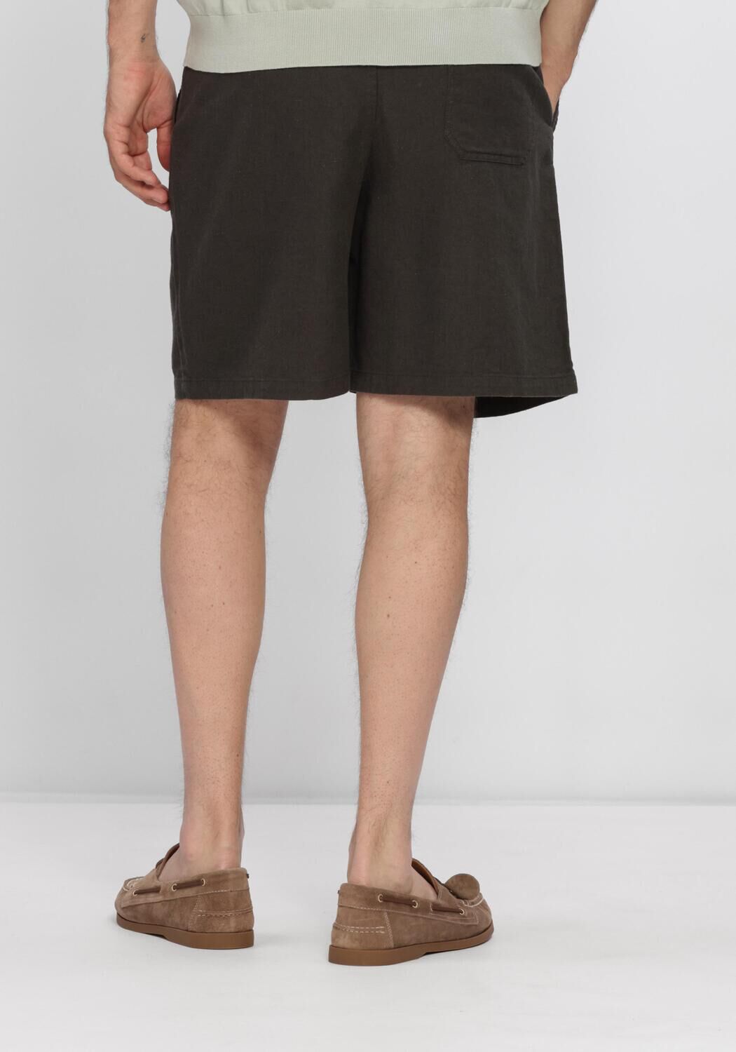 Dunkelgr&uuml;n SELECTED MEN Kurze Hose SLHREGULAR-HARVEY LINEN BLEND  SHORTS - large