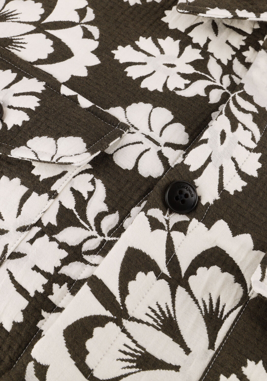 Gr&uuml;ne ANERKJENDT Overshirts AKOSCAR FLOWER JACQ OVERSHIRT - large