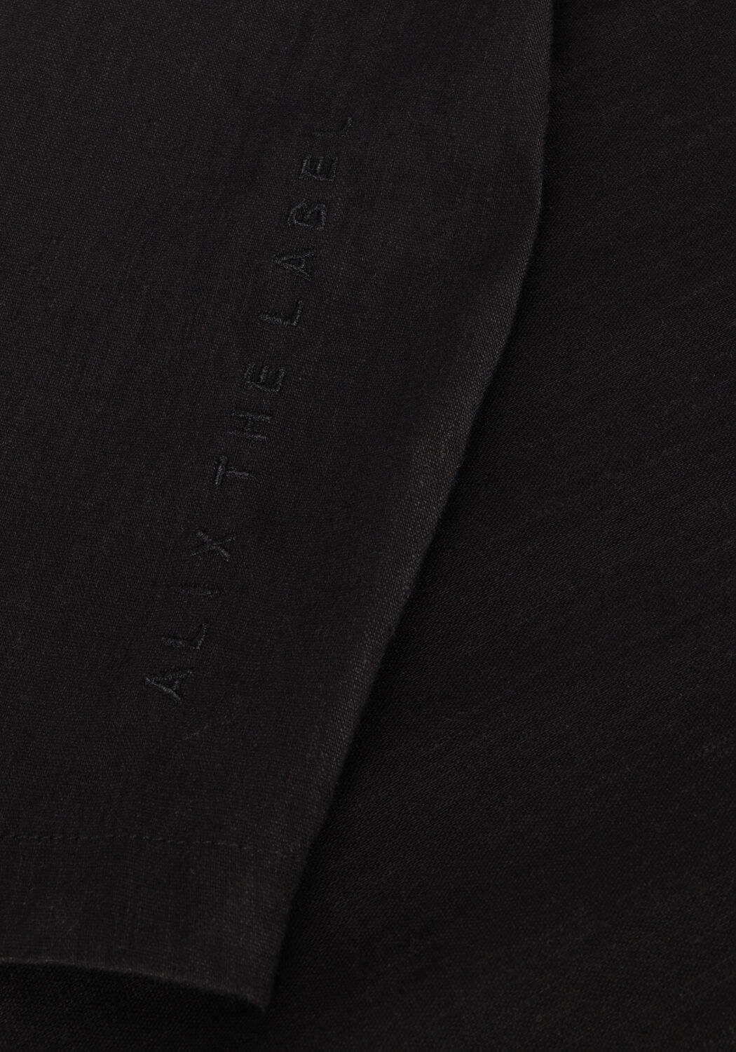 Schwarze ALIX THE LABEL Minikleid LADIES WOVEN BALLOON SLEEVE LINEN DRESS - large