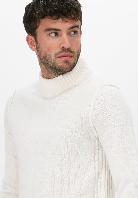 Nicht-gerade weiss CAST IRON Pullover MOCK NECK SLIM FIT WOOL SLUB - large