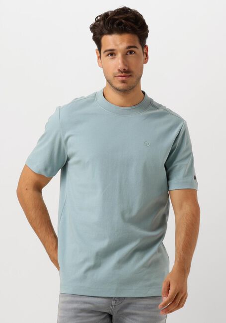 Blaue CAST IRON T-shirt SHORT SLEEVE R-NECK REGULAR FIT INTERLOCK - large