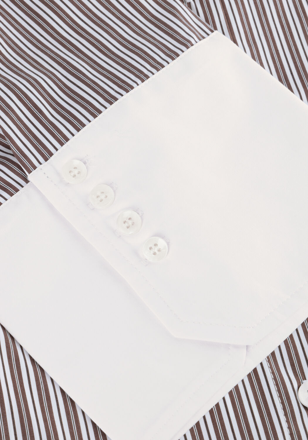 Braune NEO NOIR Blusen DRANILA STRIPE SHIRT - large