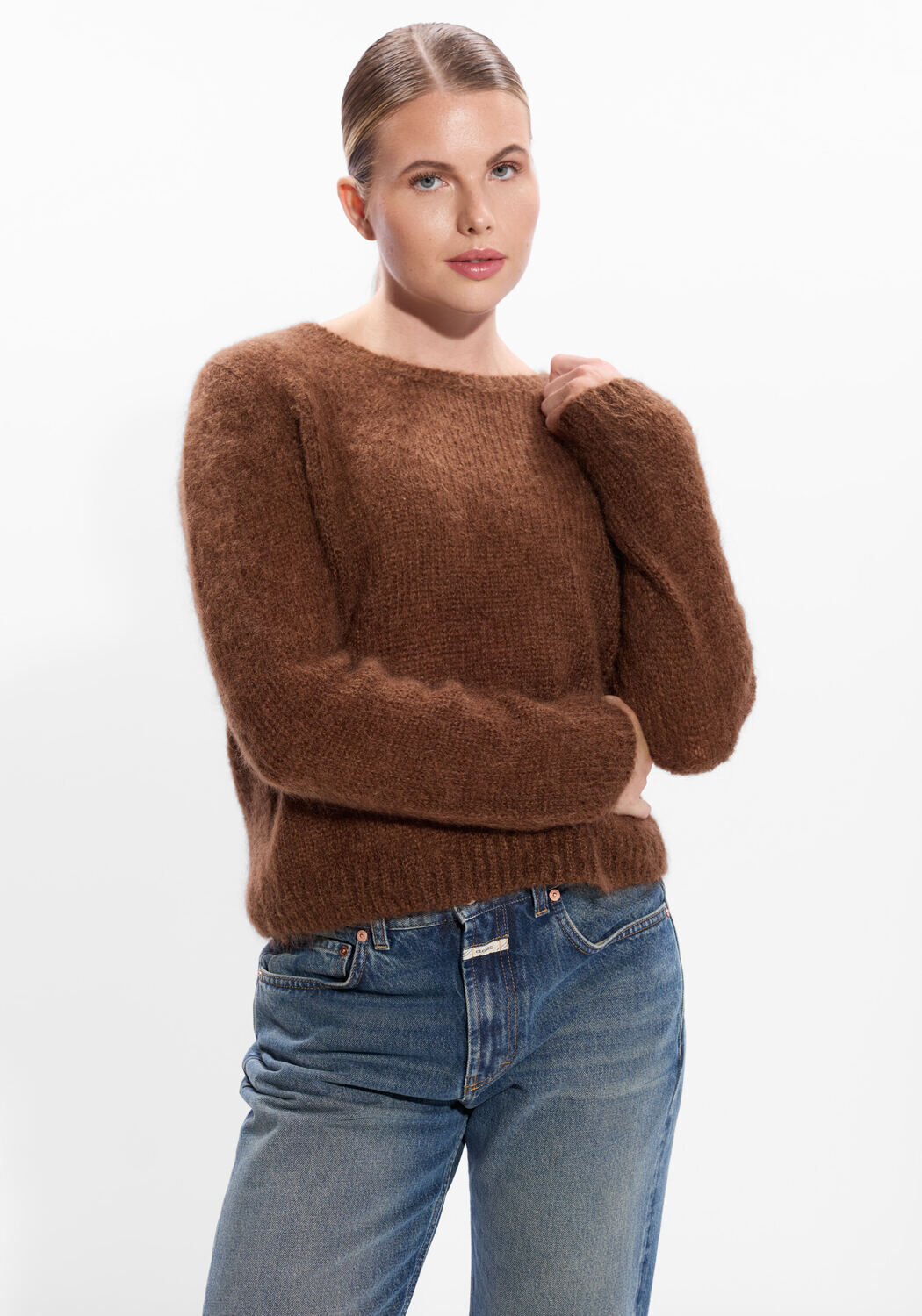 Braune DES PETITS HAUTS Pullover CHOUKY - large