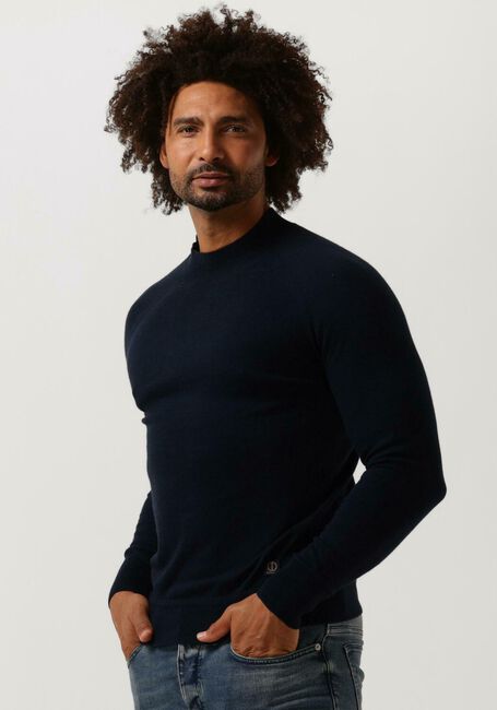 Dunkelblau DSTREZZED Pullover MOCK NECK SOFT COTTON MELANGE - large