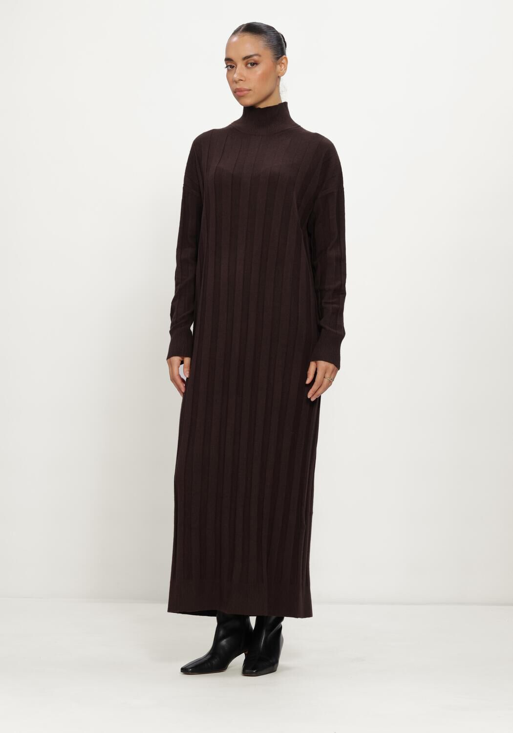 Braune INWEAR Maxikleid TESSIW KELLSIE DRESS - large