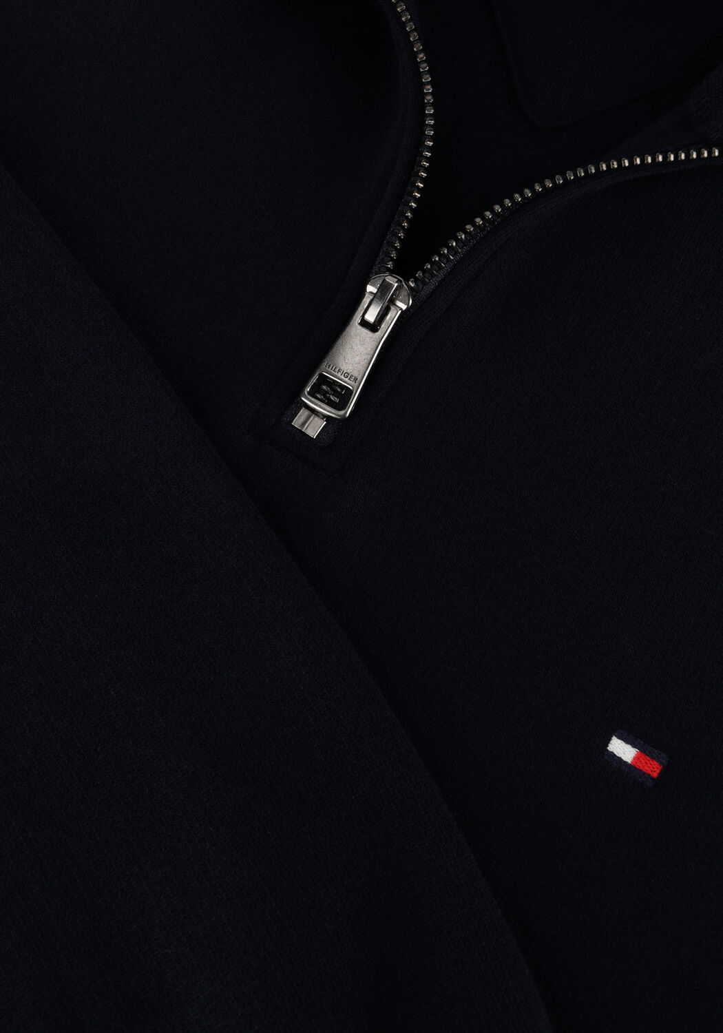 Dunkelblau TOMMY HILFIGER Pullover ESSENTIAL FLEECE 1/4 ZIP - large