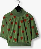 Grüne CARLIJNQ Sweatshirt HEARTS - GIRLS SWEATER TURTLENECK - medium
