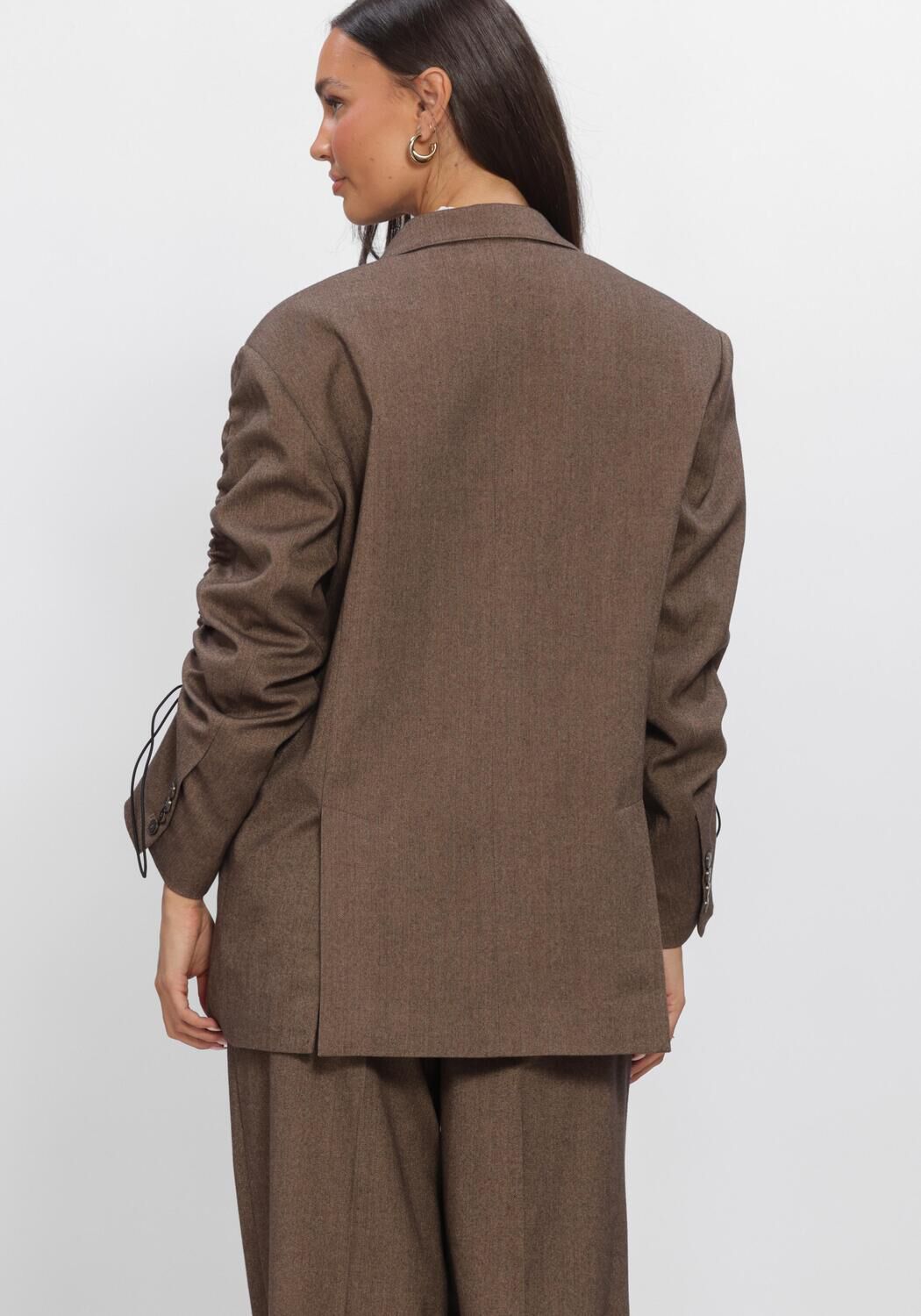 Braune AAIKO Blazer KENDAL DOUBLE TWEED VIS 518 - large
