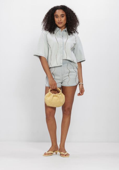 Blaue DANTE6 Kurze Hosen NERIDA EMBELLISHED DENIM SHORTS - large
