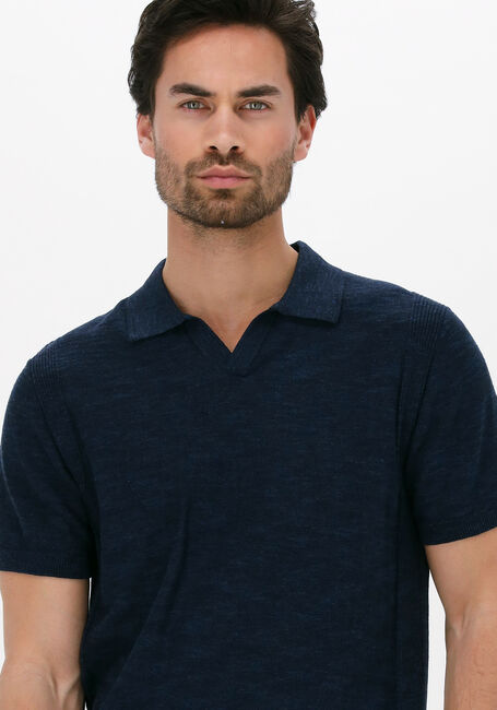 Blaue DSTREZZED Polo-Shirt MERCURY S/S POLO MELANGE SLUB - large