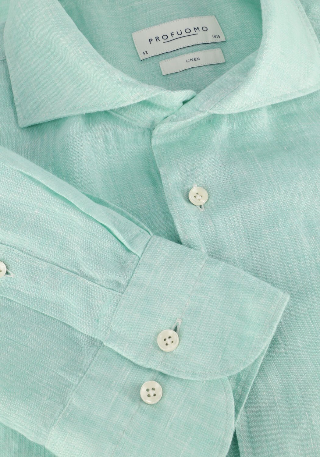 Minze PROFUOMO Casual-Oberhemd SHIRT X-CUTAWAY SC LINNEN - large