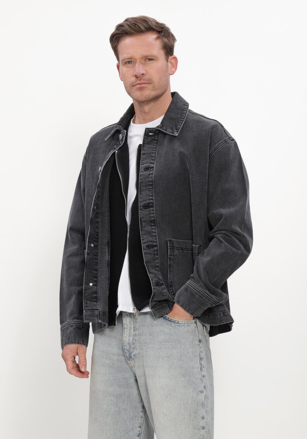 Schwarze RESTER&Ouml;DS Overshirts RTNATHAN OVERSHIRT - large