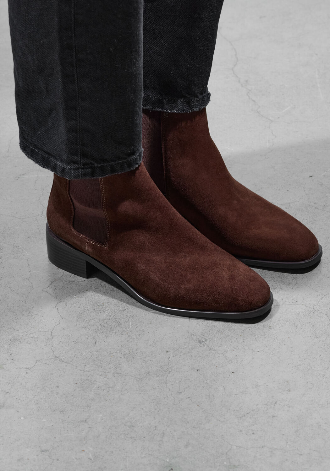 Braune STEFANO LAURAN Chelsea Boots BOTIN PLANO - medium