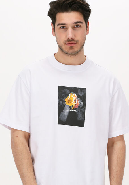 Weiße WOODBIRD T-shirt BOSE FLOWLAND TEE - large