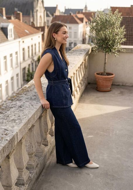 Dunkelblau MSCH COPENHAGEN Wide jeans MSCHJOSEPHINE RUE HW PANTS - large