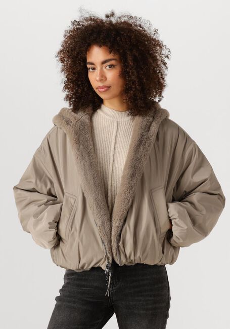 Braune BEAUMONT Fake-Fur-Jack MAX JACKET - large