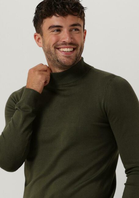 Dunkelgrün PUREWHITE Rollkragenpullover ESSENTIAL KNIT MOCKNECK LS - large