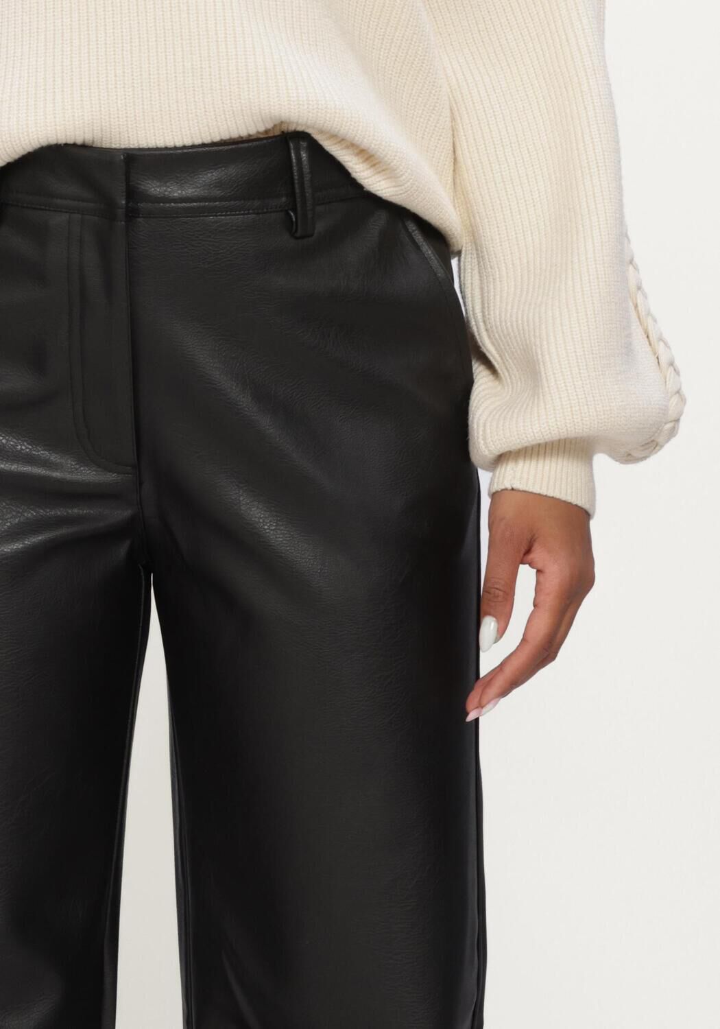 Schwarze OBJECT Weite Hose OBJLIVA MW WIDE PANTS NOOS - large