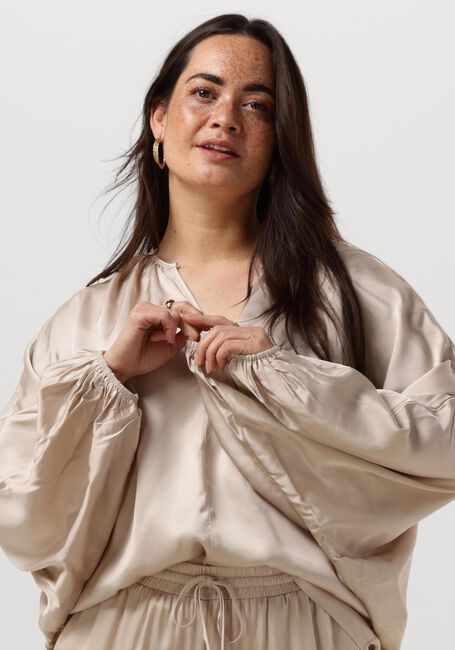 Beige RESORT FINEST Blusen SATIN BALLOON BLOUSE - large