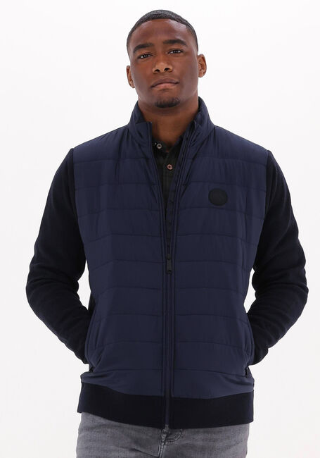 Blaue SCOTCH & SODA Wattierte Jack PADDED JACKET WITH KNITTED SLEEVE AND BACK PANEL - large
