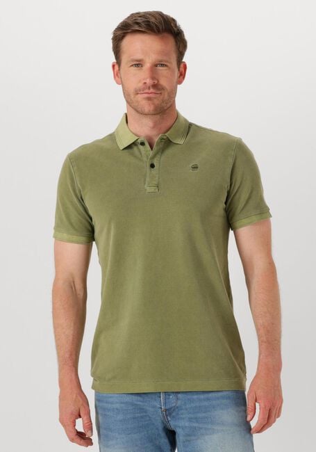 Grüne G-STAR RAW Polo-Shirt DUNDA OVERDYED SLIM POLO S\S - large
