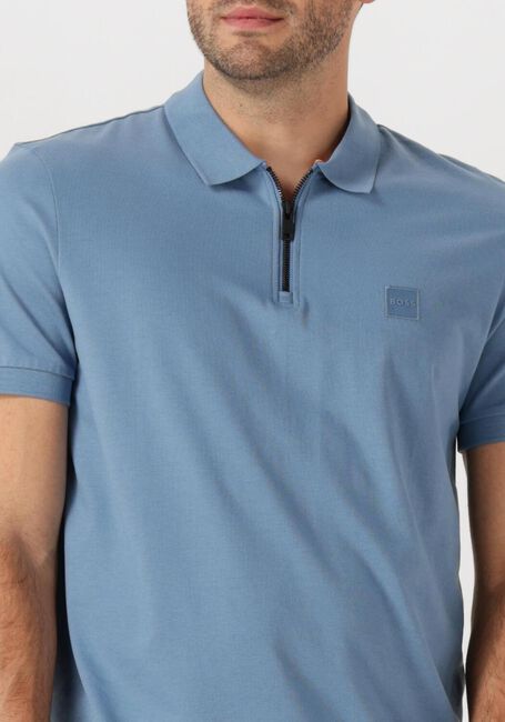 Blaue BOSS ORANGE Polo-Shirt PASSERZIP - large