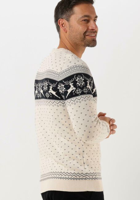 Weiße SELECTED HOMME Pullover SLHNEWDEER LS KNIT CREW NECK W - large