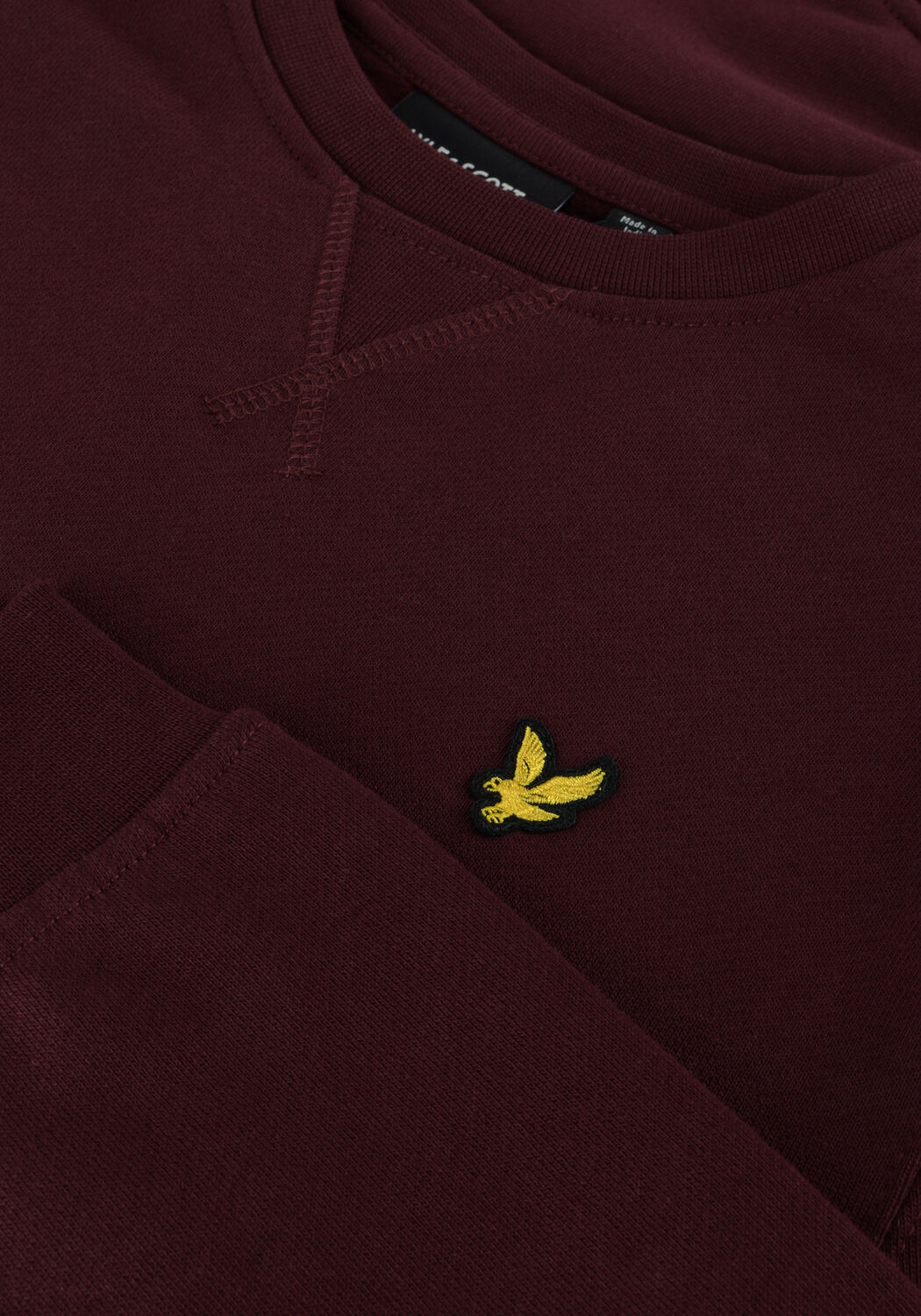 Bordeaux LYLE & SCOTT Sweatshirt BRUSH BACK CREW NECK SWEATSHIRT - large
