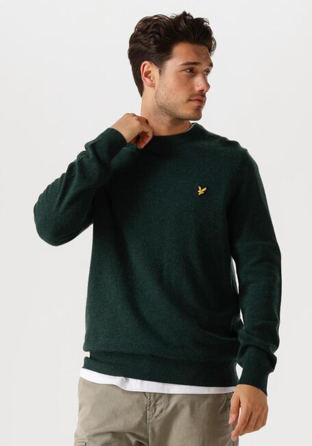 Grüne LYLE & SCOTT Pullover LAMBSWOOL BLEND CREW NECK JUMPER - large